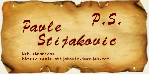 Pavle Stijaković vizit kartica